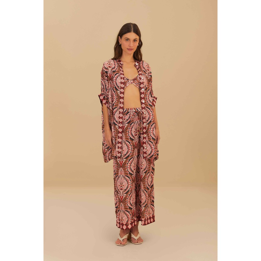 Farm Rio Pink Pineapple Jewelry Top and Pants
